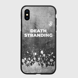 Чехол для iPhone XS Max матовый Death Stranding - grey gradient посередине