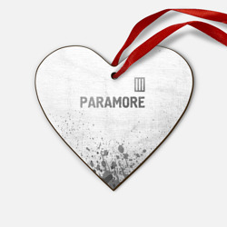 Деревянная игрушка Сердце Paramore - white gradient посередине