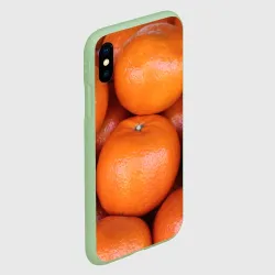 Чехол для iPhone XS Max матовый Много мандаринов и апельсинов - паттерн - фото 2