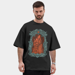 Мужская футболка Oversize хлопок premium Женщина с дьяволом - фото 2