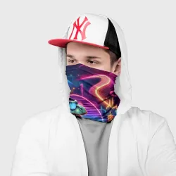 Бандана-труба 3D Dino DJ - neon glow - фото 2