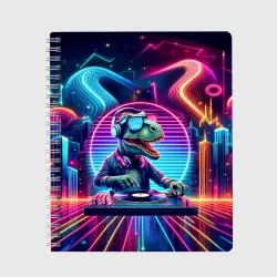 Тетрадь Dino DJ - neon glow
