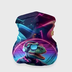 Бандана-труба 3D Dino DJ - neon glow