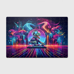 Головоломка Пазл магнитный 126 элементов Dino DJ - neon glow