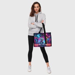 Сумка-шоппер 3D Dino DJ - neon glow - фото 2