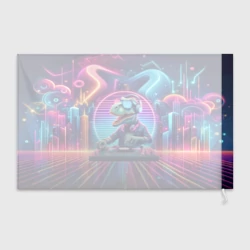 Флаг 3D Dino DJ - neon glow - фото 2