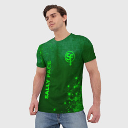 Мужская футболка 3D Sally Face - green gradient вертикально - фото 2