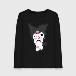 Женский лонгслив хлопок Куроми и розовый череп