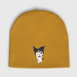 Женская шапка демисезонная Куроми и розовый череп