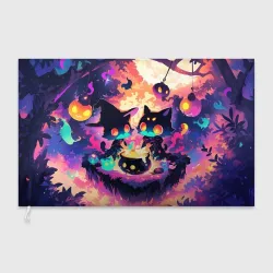 Флаг 3D 2 котика ведьмы