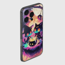 Чехол для iPhone 16 Pro силиконовый с защитой камеры 2 котика ведьмы - фото 2