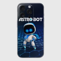Чехол для iPhone 15 Pro Max силиконовый с защитой камеры Астро бот