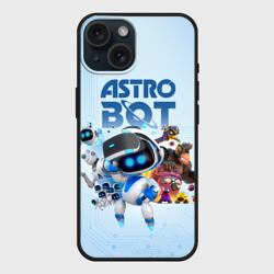 Чехол силиконовый для Apple iPhone 15 матовый Astro Bot - Game
