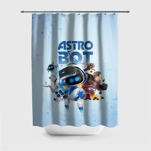 Штора 3D для ванной Astro Bot - Game