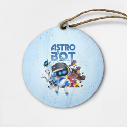 Деревянная игрушка круг Astro Bot - Game