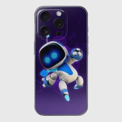 Чехол для iPhone 15 Pro силиконовый с защитой камеры Mascot - Astro Bot