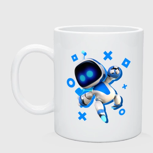 Кружка керамическая с принтом Astro Bot - PlayStation, вид спереди #2