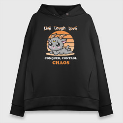 Женское светящееся худи Cute demon chaos
