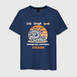 Светящаяся мужская футболка Cute demon chaos