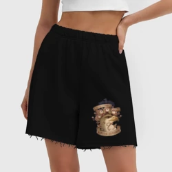 Женские шорты oversize футер хлопок Злобоглазы и Рухи - Сэр Троглодит - фото 2