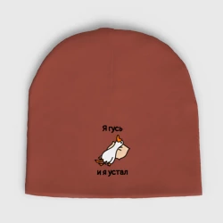 Детская шапка демисезонная Я гусь  и  я устал