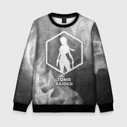 Детский свитшот 3D Tomb Raider - grey gradient