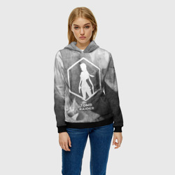 Женская толстовка 3D Tomb Raider - grey gradient - фото 2