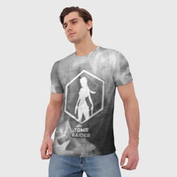 Мужская футболка 3D Tomb Raider - grey gradient - фото 2
