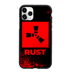 Чехол для iPhone 11 Pro Max матовый Rust - red gradient