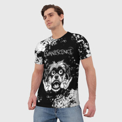 Мужская футболка 3D Evanescence рок пес - фото 2