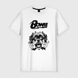 Мужская футболка хлопок Slim David Bowie - rock dog