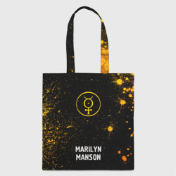 Шоппер 3D Marilyn Manson - gold gradient по-центру