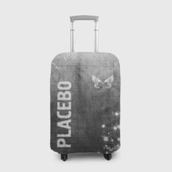 Чехол для чемодана 3D Placebo - grey gradient вертикально