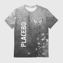 Мужская футболка 3D Placebo - grey gradient вертикально