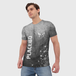 Мужская футболка 3D Placebo - grey gradient вертикально - фото 2