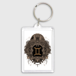 Брелок прямоугольный 35*50 Близнецы Gemini винтаж