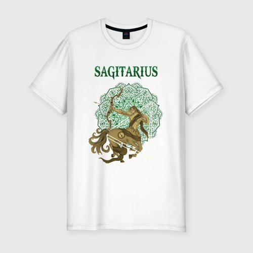 Мужская футболка хлопок Slim Стрелец Sagitarius винтаж