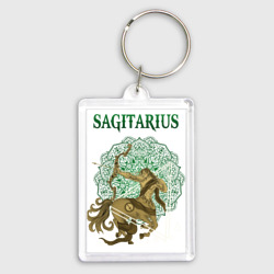 Брелок прямоугольный 35*50 Стрелец Sagitarius винтаж