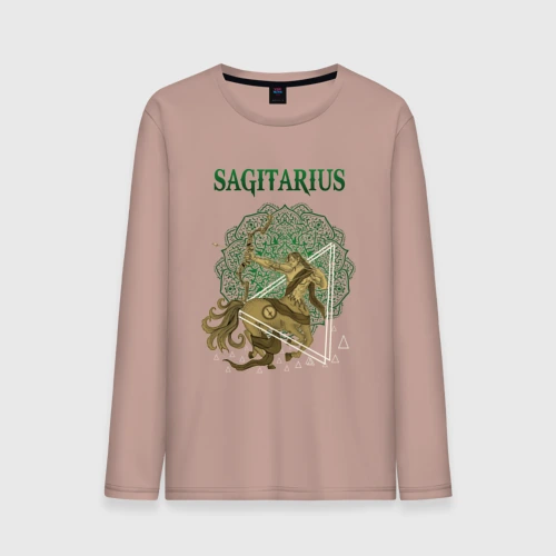 Мужской лонгслив хлопок Стрелец Sagitarius винтаж