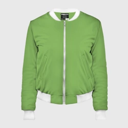 Женский бомбер 3D Эмоция брезгливости - зелёный