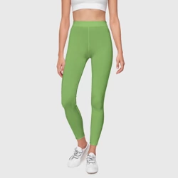 Леггинсы 3D Эмоция брезгливости - зелёный - фото 2