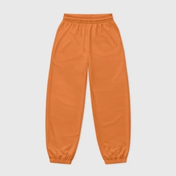 Женские джоггеры оверсайз 3D Эмоция тревожность - оранжевый