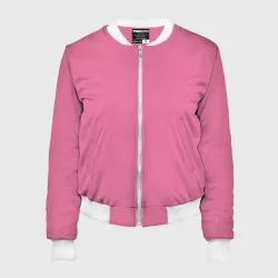 Женский бомбер 3D Эмоция стыда - розовый