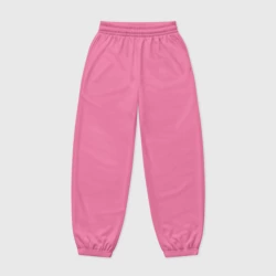 Женские джоггеры оверсайз 3D Эмоция стыда - розовый