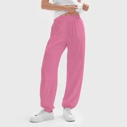 Женские джоггеры оверсайз 3D Эмоция стыда - розовый - фото 2