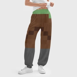 Женские джоггеры оверсайз 3D Алекса Minecraft низ - фото 2