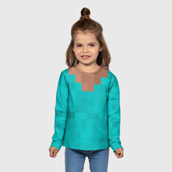 Детский лонгслив 3D Стив Minecraft верх - фото 2