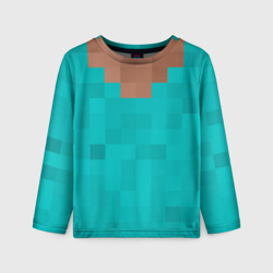 Детский лонгслив 3D Стив Minecraft верх