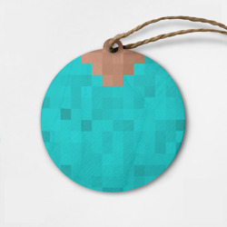 Деревянная игрушка круг Стив Minecraft верх