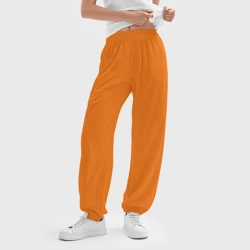 Женские джоггеры оверсайз 3D Тыква низ оранжевый - фото 2